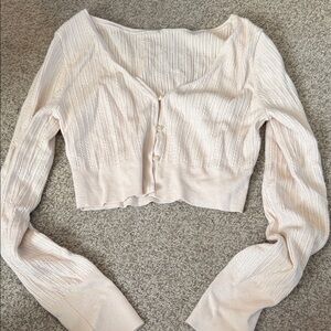 Merino Wool Cropped Cardigan